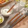 Natural wooden chopstick set, eco-friendly and durable tableware, portable for home use, essential for restaurant tables details Picture